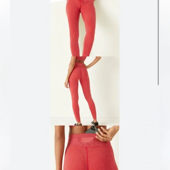 NWT Victoria's Secret Pink Light Blue High Waist Seamless Waffle Leggings Tights - Picture 9 of 11